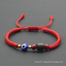 Handmade Tibetan Buddhist  Evil Blue Eye Charm Bracelet Friendship Red Knots Rope Bracelet For Women Men